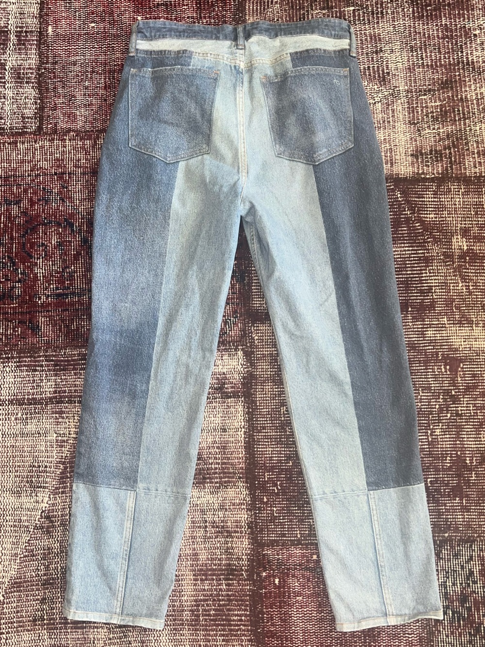 🩵rag & bone Miramar Nina Patchwork Lightweight Cropped High-Waisted Jeans - Picture 4 of 6